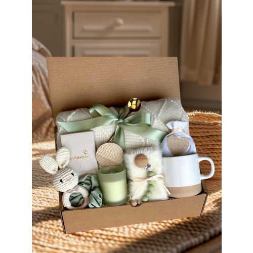New Mom and Baby Gift Box for Women After Birth, Baby Gift Basket, Postpartum Care Package, Push Present, Newborn Boys, Girls, Unisex