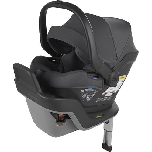 UPPAbaby Mesa Max Infant Car Seat/Base with Load Leg and Robust Infant Insert Included/Innovative Safety Features + Simple Installation/Direct Stroller Attachment/Greyson (Charcoal Mélange)
