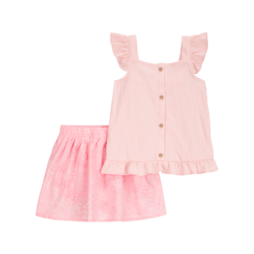 Toddler 2-Piece Print Skort Set - Pink - Carter's | Carter's