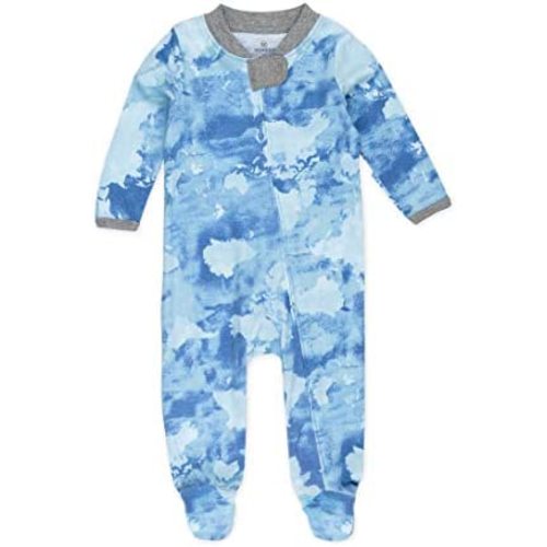 HonestBaby Baby Boys' Sleep and Play Footed Pajamas One-Piece Sleeper Jumpsuit Zip-front Pjs Organic Cotton