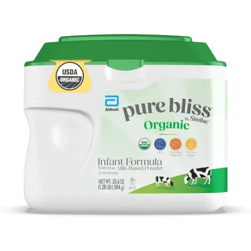 Pure Bliss by Similac Organic* Infant Formula, Easy to Digest, USDA-Certified Organic, Powder, 20.6-oz Tub