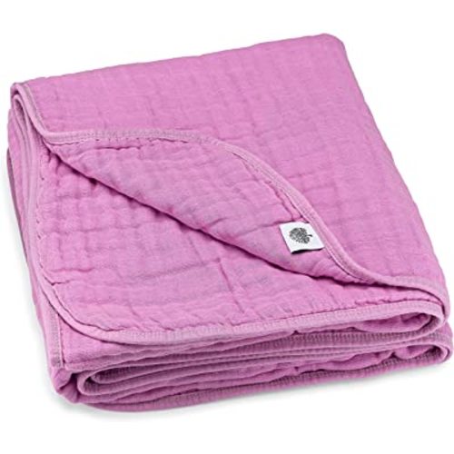 Parker Baby Muslin Blanket | 100% Soft Cotton Toddler Quilt & Baby Muslin Swaddle | Gender Neutral Design 47" x 47" Blanket