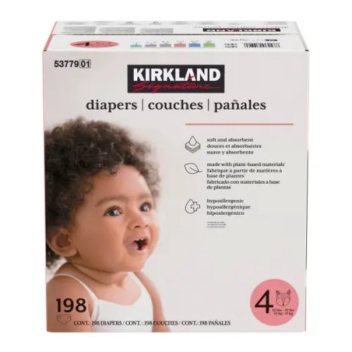 Kirkland Signature Diapers, Sizes 3 - 6