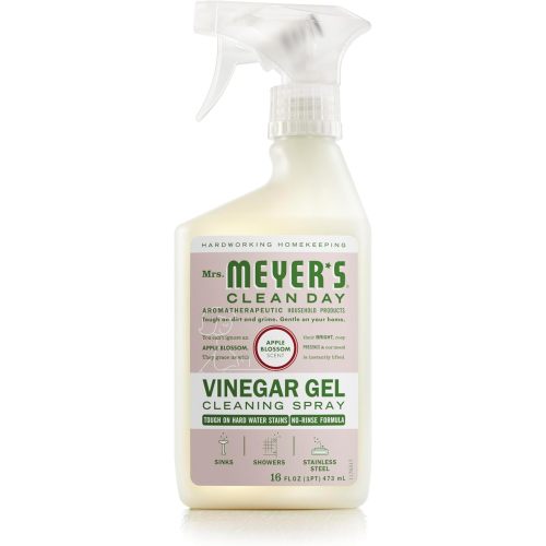 MRS. MEYER'S CLEAN DAY Vinegar Gel Cleaning Spray, Bathroom Use, No-Rinse Formula, Plant-Derived Cleaning Ingredients, Apple Blossom, 16 Fl Oz, Pack of 1