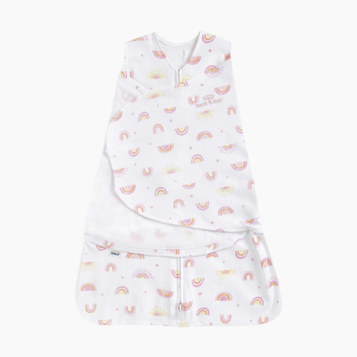 Halo SleepSack Swaddle Cotton - Sunshine Rainbows, Small