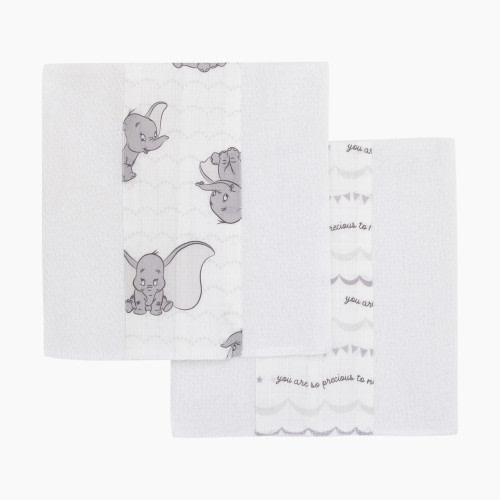 NoJo Baby 100% Cotton Muslin Burp Cloths (2 Pack) - Grey