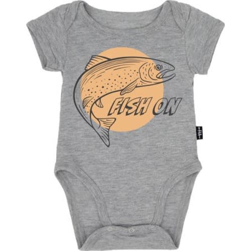 Fish Print Cotton Bodysuit, 18-24M