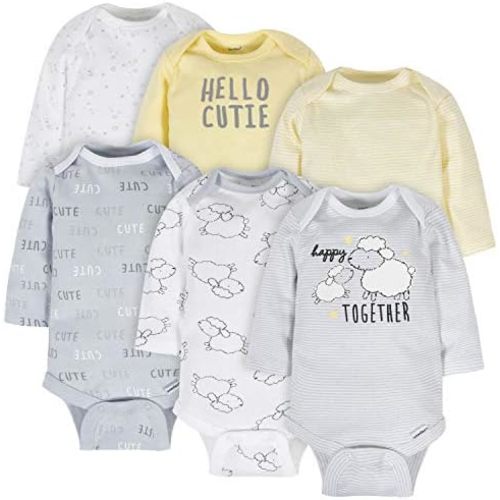 Gerber Unisex Baby 6 Pack Long-sleeve Onesies Bodysuit