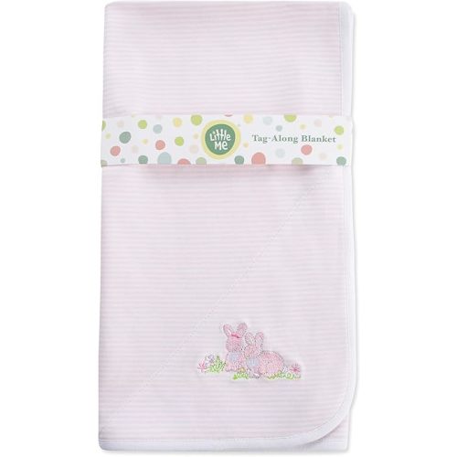 Little Me Unisex Baby Swaddling Receiving Blankets, Baby Bunnies, 30 x 27 Inches