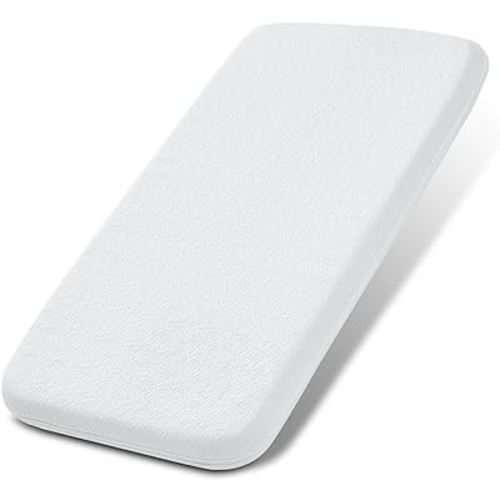 NeoBorn Baby Bassinet Mattress Pad, 33" x 20" Dual Sided Comfort Gel Memory Foam Mattress with Removable Breathable Soft Tencel Cover Fit for Baby Delight/Mika Micky/KoolerThings Bassinet