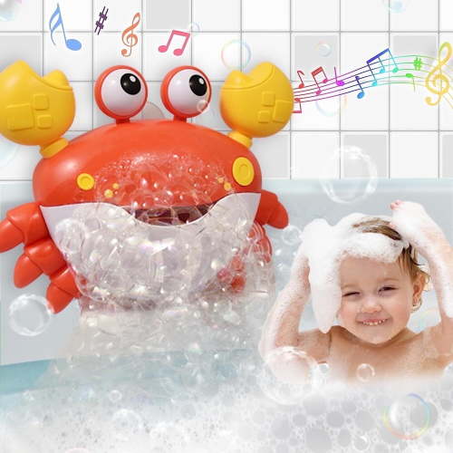 KORIMEFA Crab Bubble Bath Maker with Music, Foam Maker Machine for Kids, Great Bathtub Toy Gift