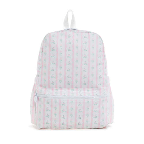 TRVL Large Backpack-Ribbon Floral Pink