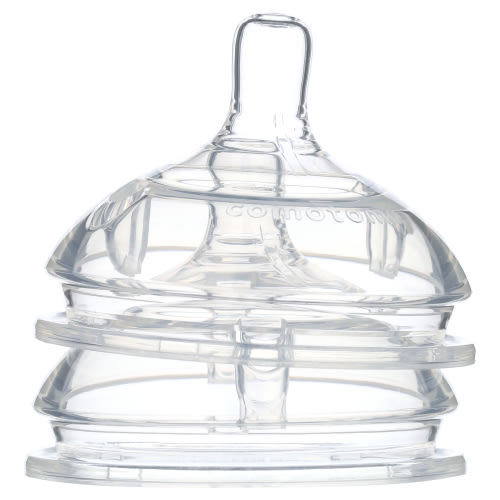 SIZE 0-3 Months | Comotomo Silicone Replacement Nipple, Slow Flow, 2 Count