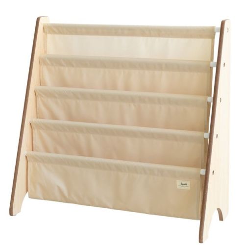 3 Sprouts Recycled Fabric Kids Bookcase, Toddler Bookshelf - Solid Beige