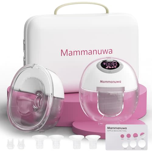 Mammanuwa Electric Breast Pump - Lightweight, Portable, & Hands-Free with Baby Mouth Technology - BPA-Free, 4 Modes, 9 Levels - Elevate Your Breastfeeding Style with Mammanuwa S32 (White)