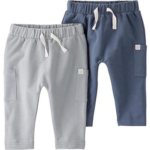 Little Planet by Carter's Unisex-Baby 2-Pack Pants Made with Organic Cotton