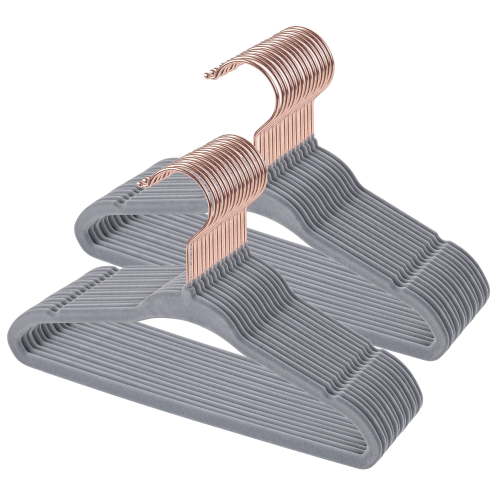 30 Pack Kids Hangers,Premium Velvet Strong and Durable Baby Hangers, Non-Slip Toddler Hangers, Baby Clothes Hangers With 360°Swivel Hook，11 ”Children Hangers, Gray