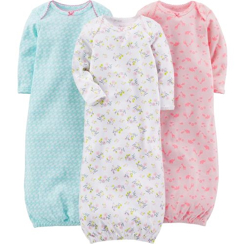 Simple Joys by Carter's Baby Girls' 3-Pack Cotton Sleeper Gown