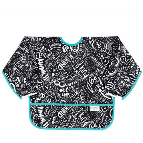 Bumkins Sleeved Bib Baby Bib, Toddler Bib, Smock, Waterproof Fabric, Fits Ages 6-24 Months