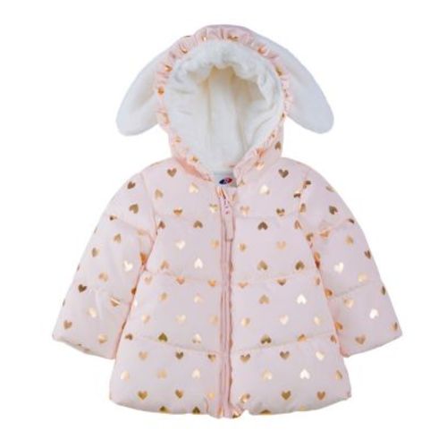 Baby Girls Soft Fleece Lined Puffer Jacket Winter Coat