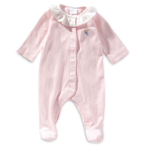 Edgehill Collection x Rebecca Bahn Art Baby Girls Preemie-9 Months Lamb Long Sleeve Footie