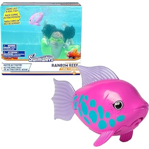 SwimWays Rainbow Reef Fish Toy, Kids Swimming Accessories & Water Toys, Learn to Swim Pool Toys for Kids Ages 5 & Up, Batteries Included, Tuna Turner