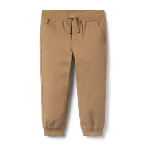 Boy Elm Tree Brown The Classic Twill Jogger by Janie and Jack