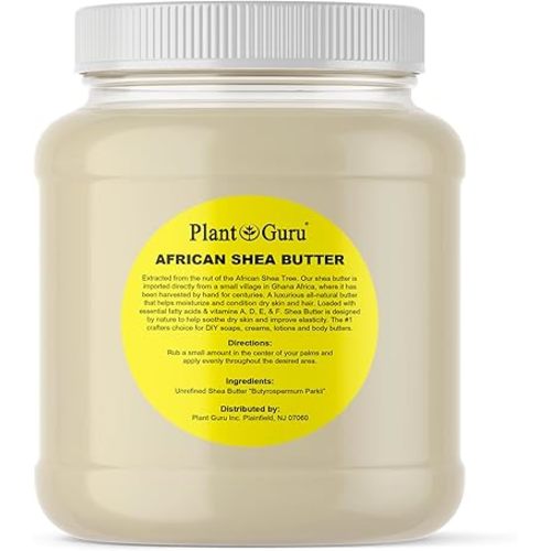 Raw African Shea Butter 3 lbs. Bulk 100% Pure Natural Unrefined IVORY Grade A - Ideal Moisturizer For Dry Skin, Body, Face And Hair Growth. Great For DIY Soap and Lip balm Making.