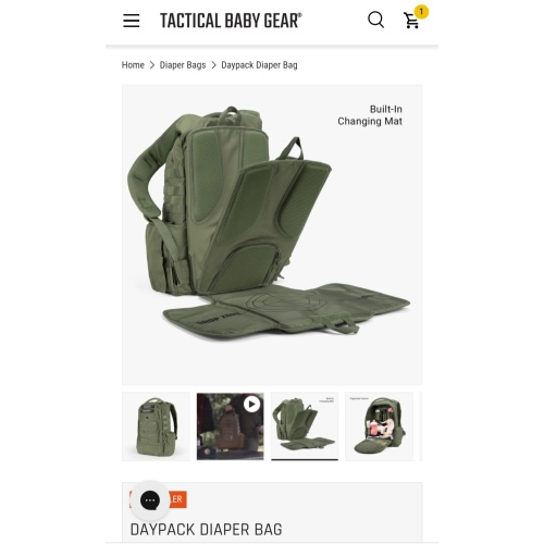 Daypack Diaper Bag by Tactical Baby Gear - Green