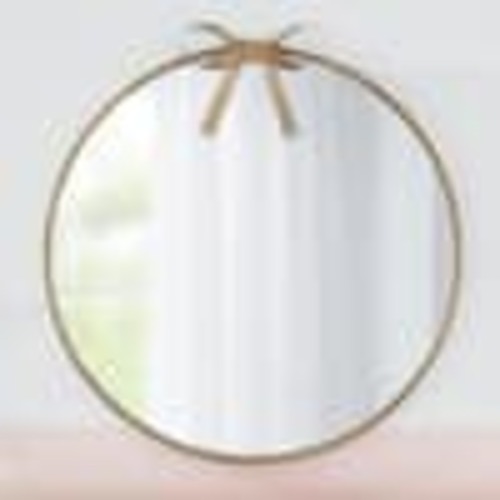 StyleWell Kids Medium Round Gold Bow Mirror (24 in.) V212893
