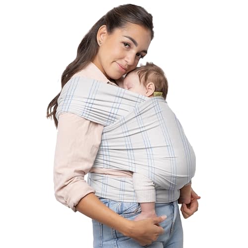 Boba Baby Wrap Carrier Newborn to Toddler - Stretchy Baby Wraps Carrier - Baby Sling - Hands-Free Baby Carrier Sling - Newborn to Toddler 7-35 lbs (Serenity Riviera)