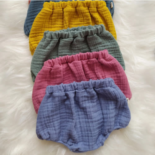 Girls/Boys Muslin Baby Bloomers, 100% Cotton Baby Bloomers, Organic Cotton Summer Baby Clothing