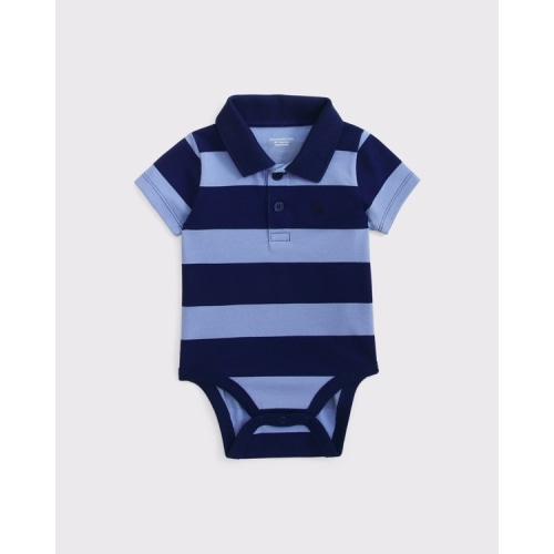 baby icon polo bodysuit