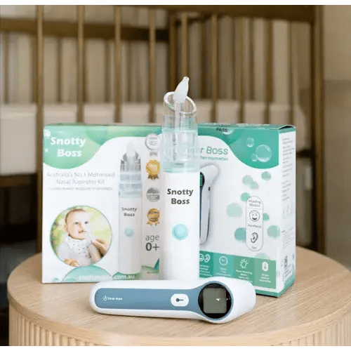 Snotty Boss Nasal Aspirator Kit + Snotty Fever Infrared Thermometer Bundle | Baby Bunting AU