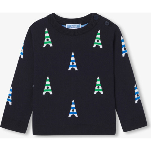 Baby Boy Cotton Sweater Navy