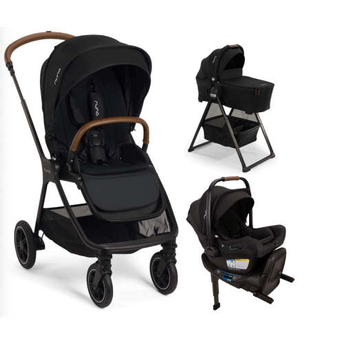 Triv Next + PIPA Aire RX + Bassinet in Caviar