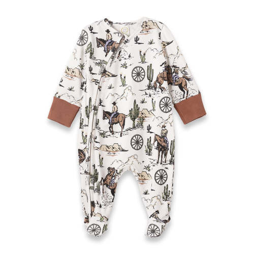 Cowboy On The Range Zipper Romper