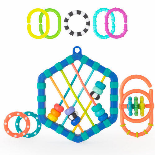 Sassy Busy Bands Take Along Teethe & Toys Infant Teethers ages 6 Months and up