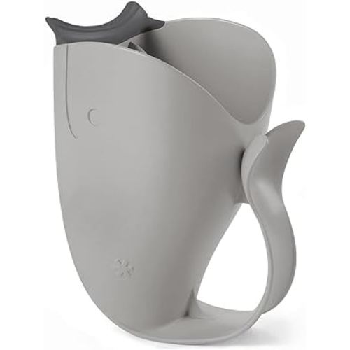 Skip Hop Baby Bath Rinse Cup, Moby Tear-free Waterfall Rinser, Grey