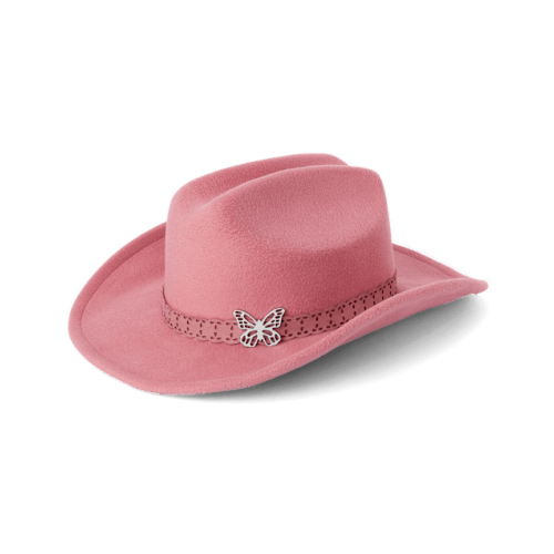 Girls Butterfly Cowgirl Hat - Country Charm - Pink