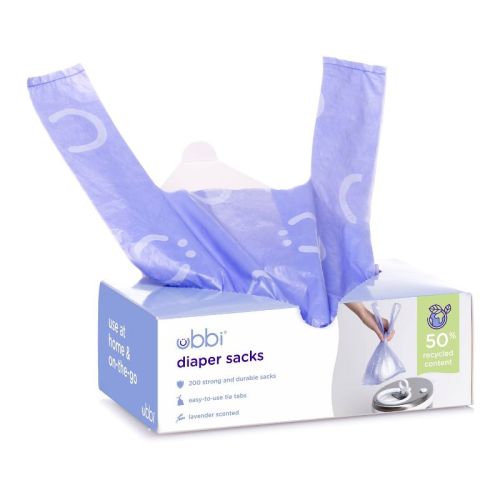 Ubbi Disposable Diaper Sacks and Disposal Bags - Lavender Scented - 200ct