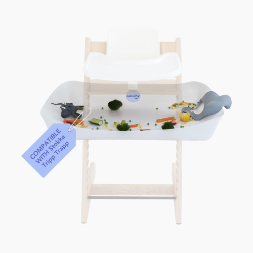 Catchy Food Catcher for High Chairs - White, For Stokke Tripp Trapp