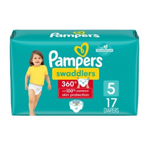 Pampers Swaddlers 360 Disposable Diapers - Size 5 - 17ct