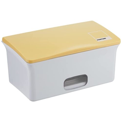 Ubbi Baby Wipes Dispenser, Baby Wipes Case, Baby Wipes Holder with Weighted Plate, Keeps Wipes Fresh and Non-Slip Rubber Feet, Pantone Yellow