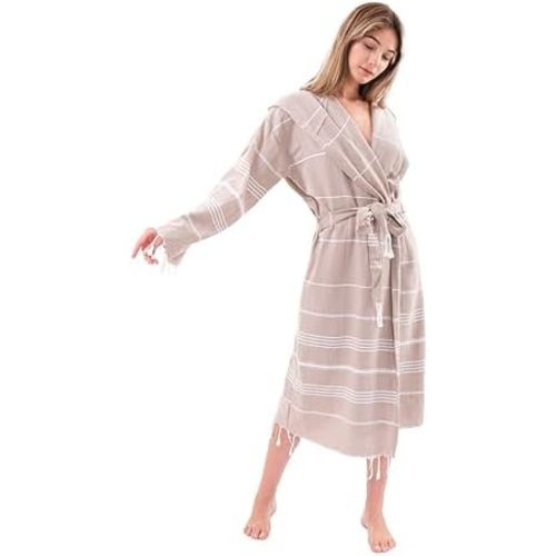Robes for Women 100% Cotton Turkish Cotton Bathrobe for Men and Women