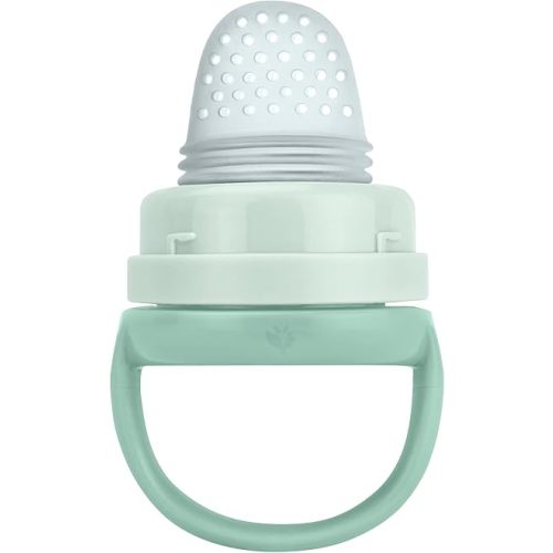 Green Sprouts® Silicone & Sprout Ware® First Foods Feeder, 6mo+, Plant-plastic, Platinum-cured Silicone, Sterilizer Safe, Grows with Baby, Tested for Hormones - Sage