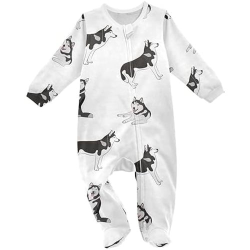 Baby One-Piece Rompers, Newborn To Infant Romper Footies, Different Dogs Doodle