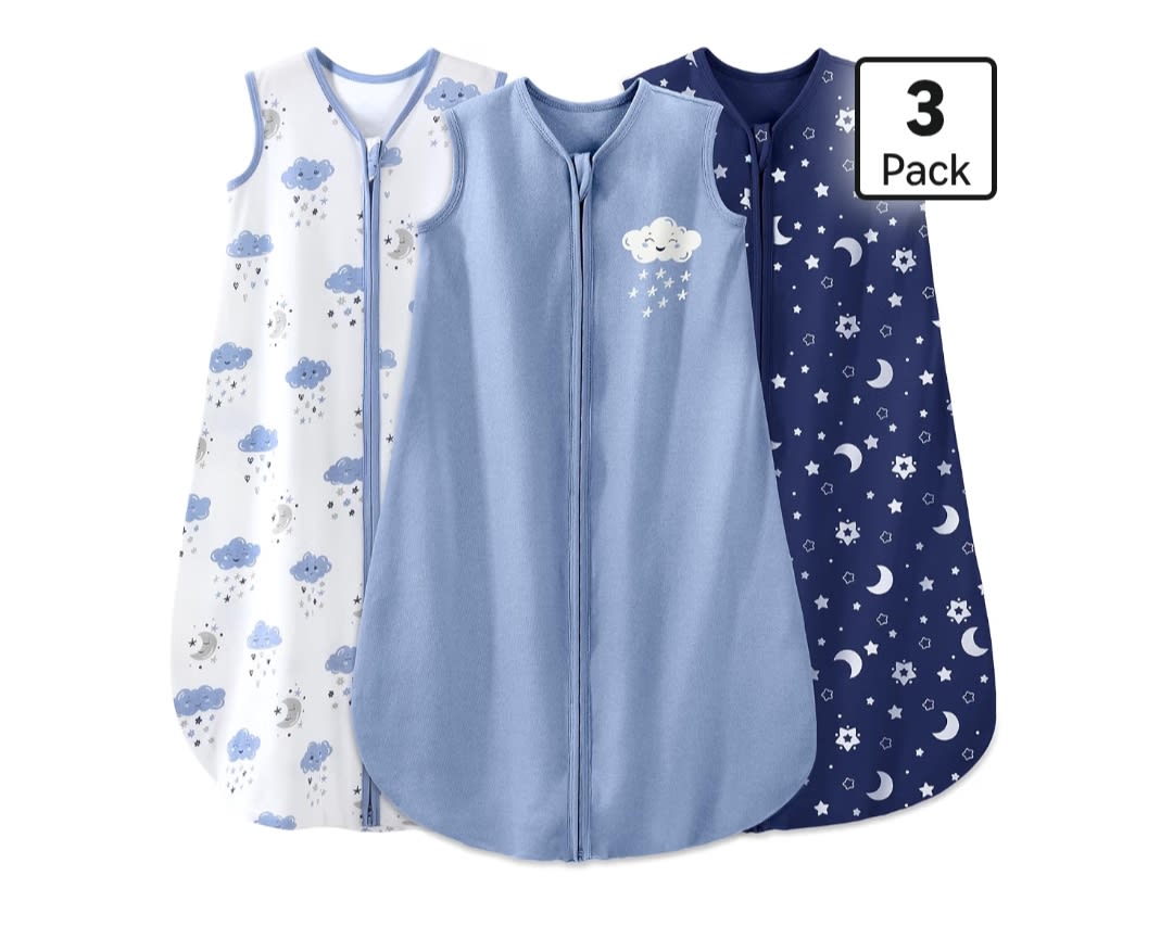 Yoofoss Baby Sleep Sack 6-12 Months 0.5 TOG Wearable Blanket 100% Cotton