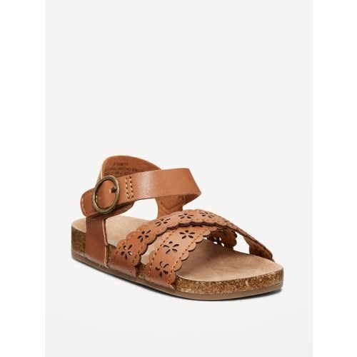 Perforated Faux-Leather Sandals for Baby