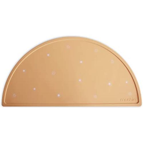 mushie Silicone Placemat for Kids | BPA-Free Non-Slip Design (Sun Orange)